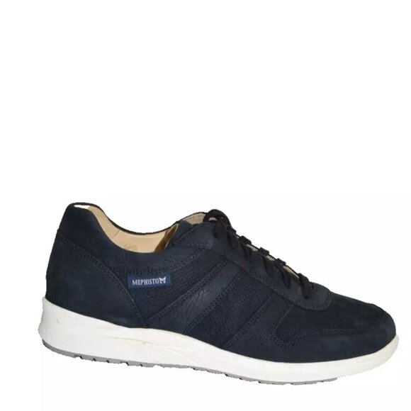 New! Mephisto Men's Vito Perf Sneaker Navy Blue Suede Size 8 US DD468